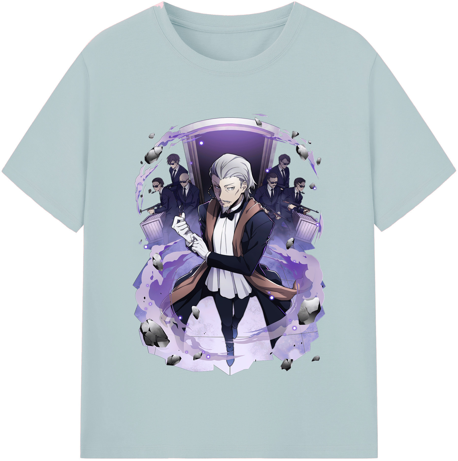 （画像用） 文豪ストレイドッグス Bungo Stray Dogs 綿100％半袖Tシャツ（フロントプリント）